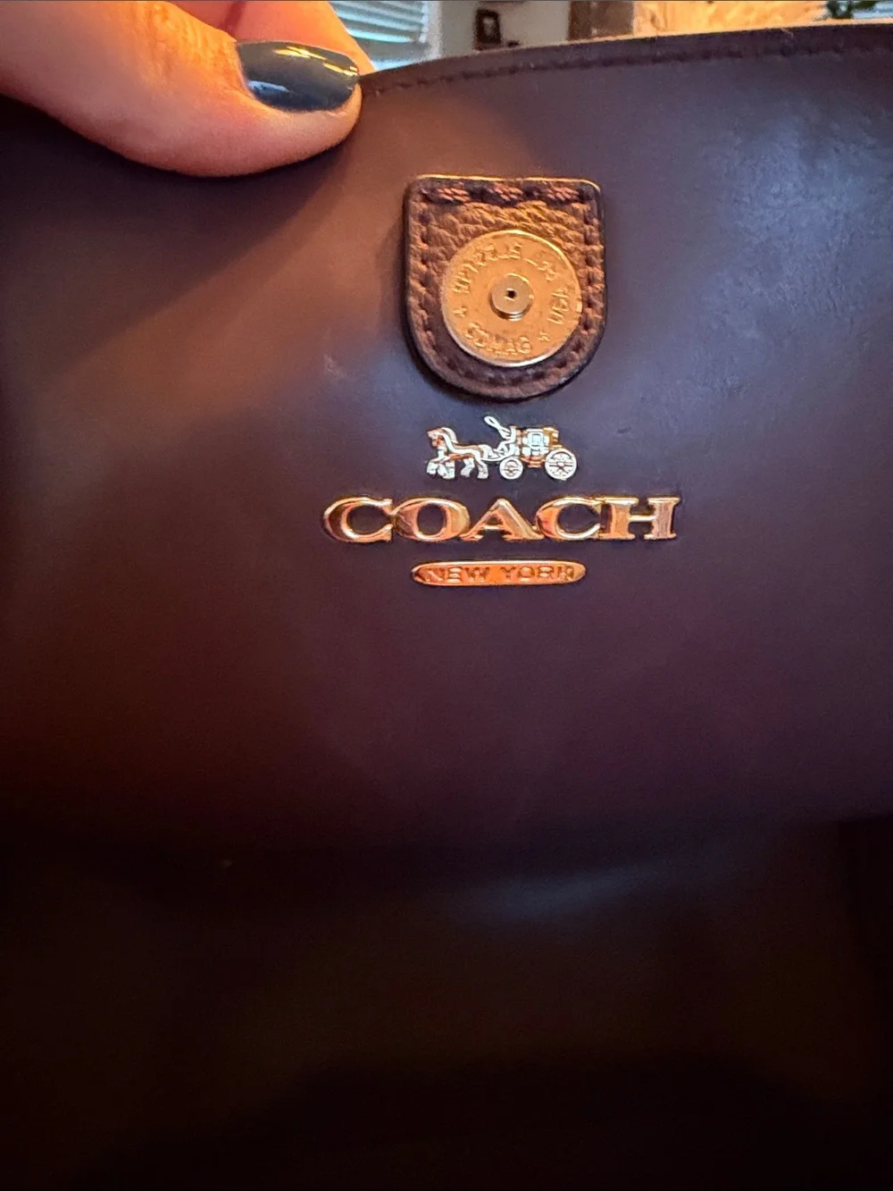 Coach tote pebbled
